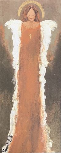 #50 Orange Angel Tall Card by Chantal Littleton