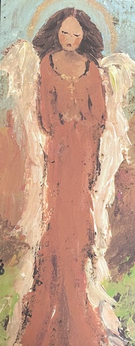 #58 Orange Angel Tall Card by Chantal Littleton