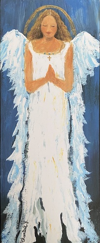 #68 White Angel Tall Card by Chantal Littleton