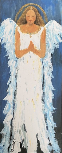 #69 White Angel Tall Card by Chantal Littleton