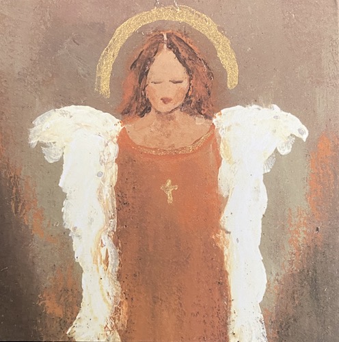 #21 Orange Angel Square Card by Chantal Littleton