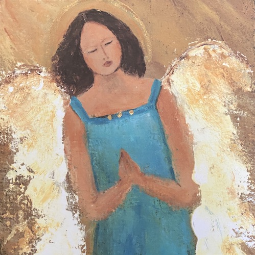 #29 Blue Angel Square Card by Chantal Littleton